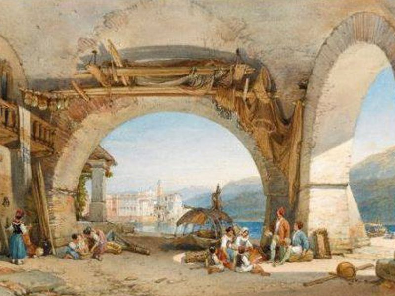 La casa dell'arco all'Isola Pescatori, William Leighton Leicht, 1865