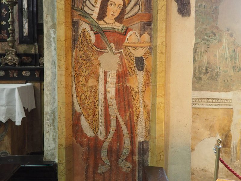 Affresco con Sant'Agata, XVI secolo